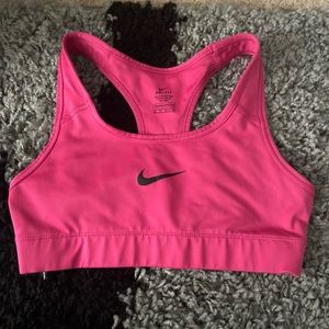 Pink Nike sports bra